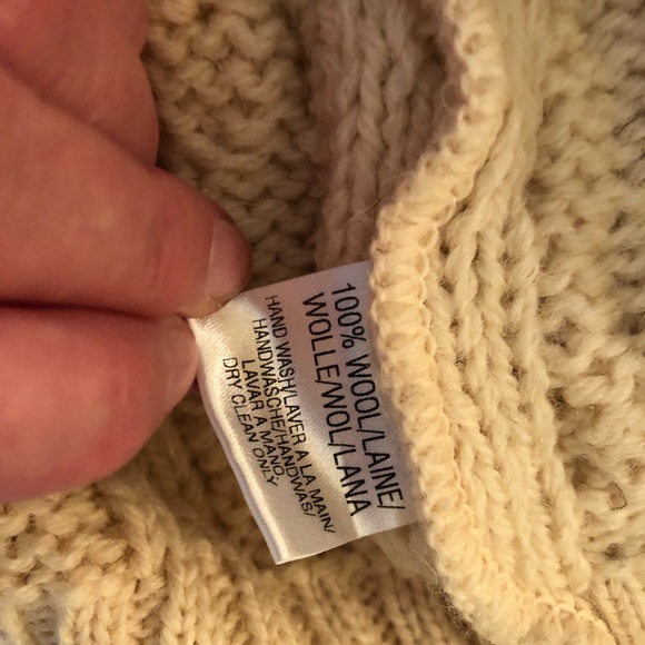 IRISH FISHERMAN KNIT WOOL PULLOVER SWEATER, NEW, S - Picture 9 of 13